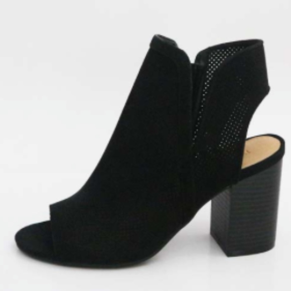 Alyssa Mae Boutique Shoes - New fall winter black Peep Toe cut out booties